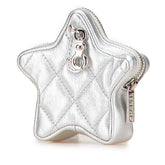 シャネル マトラッセ ココマーク スター コインケース ミニポーチ シルバー ラムスキン レディース CHANEL 【中古】